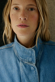 Shop Indi & Cold Denim Belted Jacket - Indi & Cold