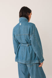 Shop Indi & Cold Denim Belted Jacket - Indi & Cold