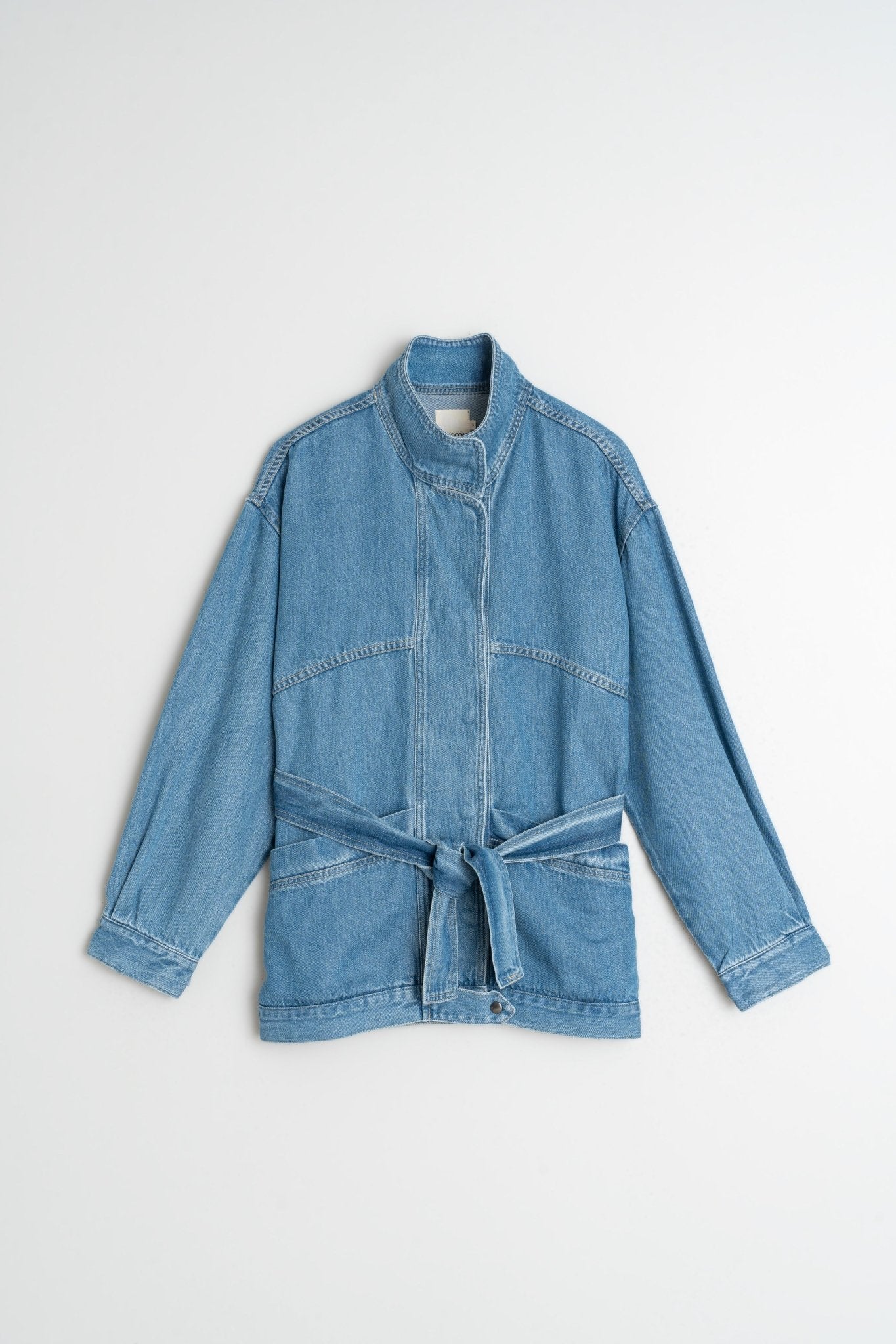 Shop Indi & Cold Denim Belted Jacket - Indi & Cold