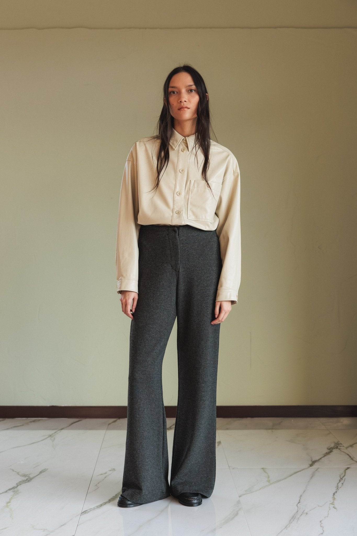 Shop Indi & Cold Double Jacquard Knitted Pants - Indi & Cold