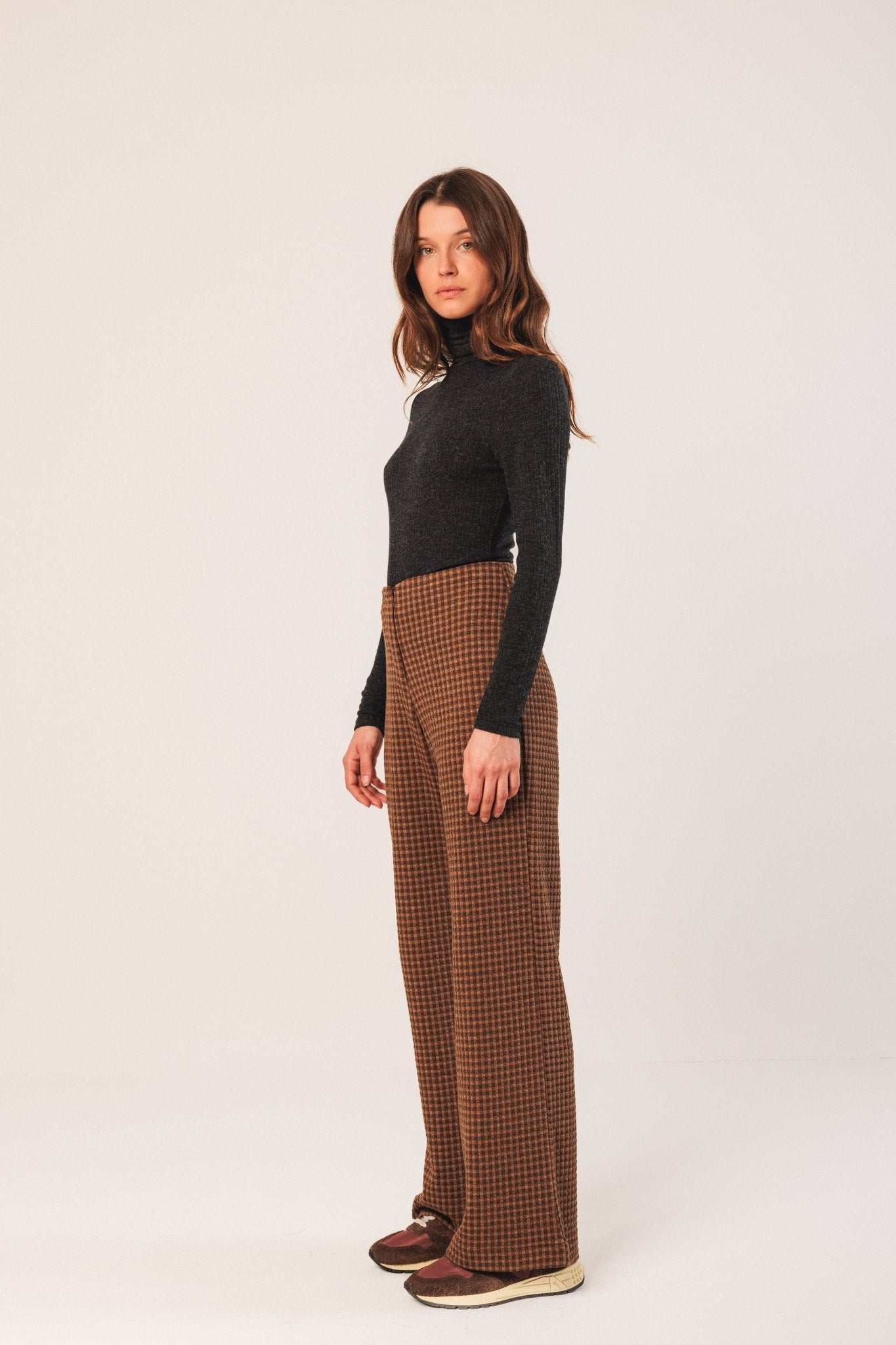 Shop Indi & Cold Double Jacquard Knitted Pants - Indi & Cold