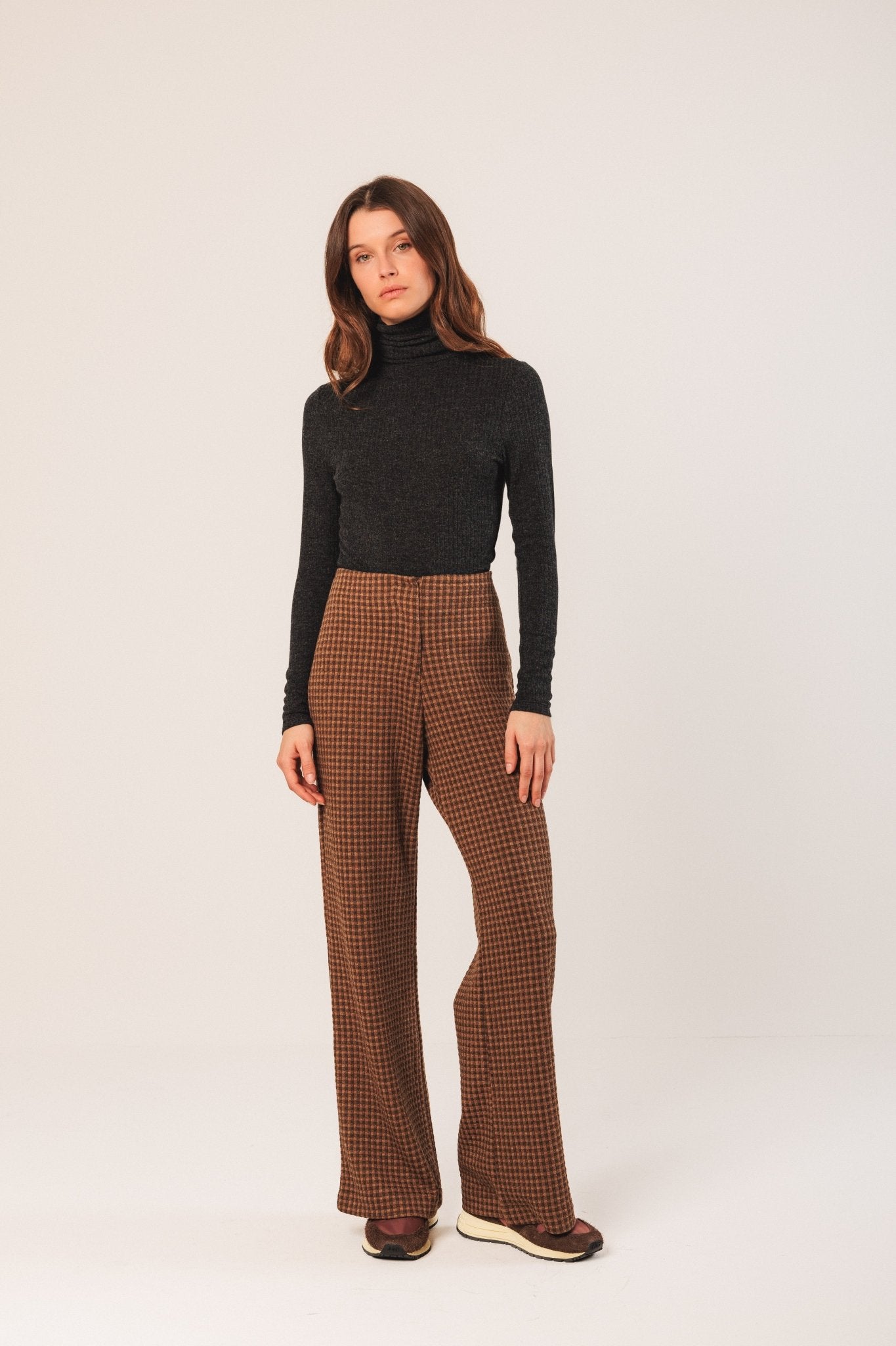 Shop Indi &amp; Cold Double Jacquard Knitted Pants - Indi &amp; Cold