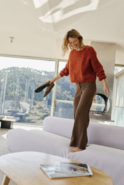 Shop Indi & Cold Double Jacquard Knitted Pants - Indi & Cold