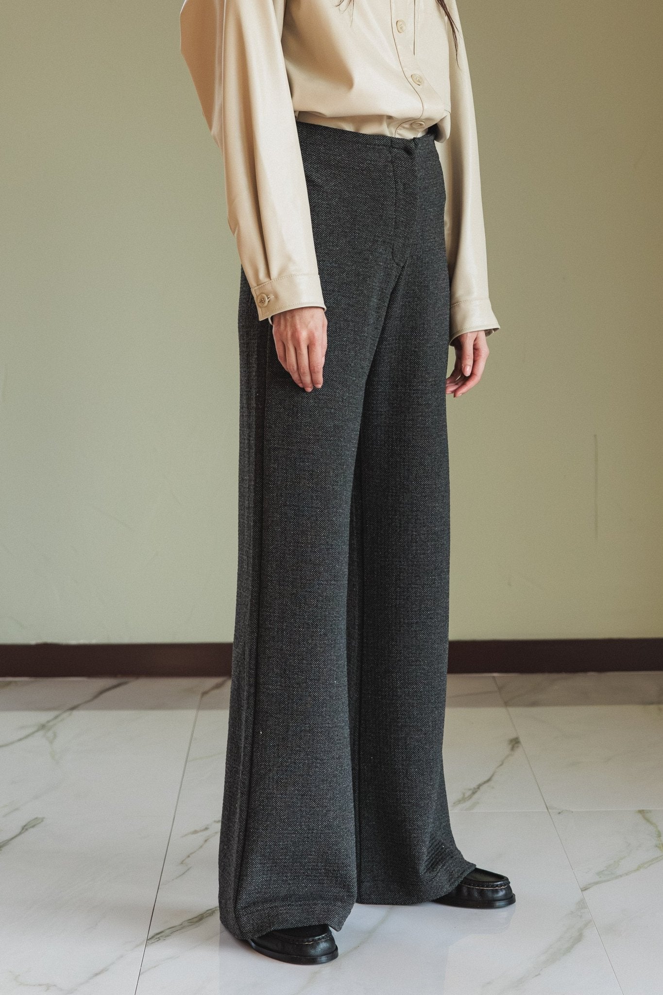 Shop Indi & Cold Double Jacquard Knitted Pants - Indi & Cold