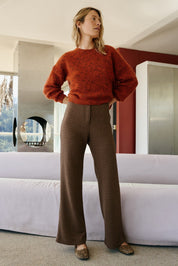 Shop Indi & Cold Double Jacquard Knitted Pants - Indi & Cold