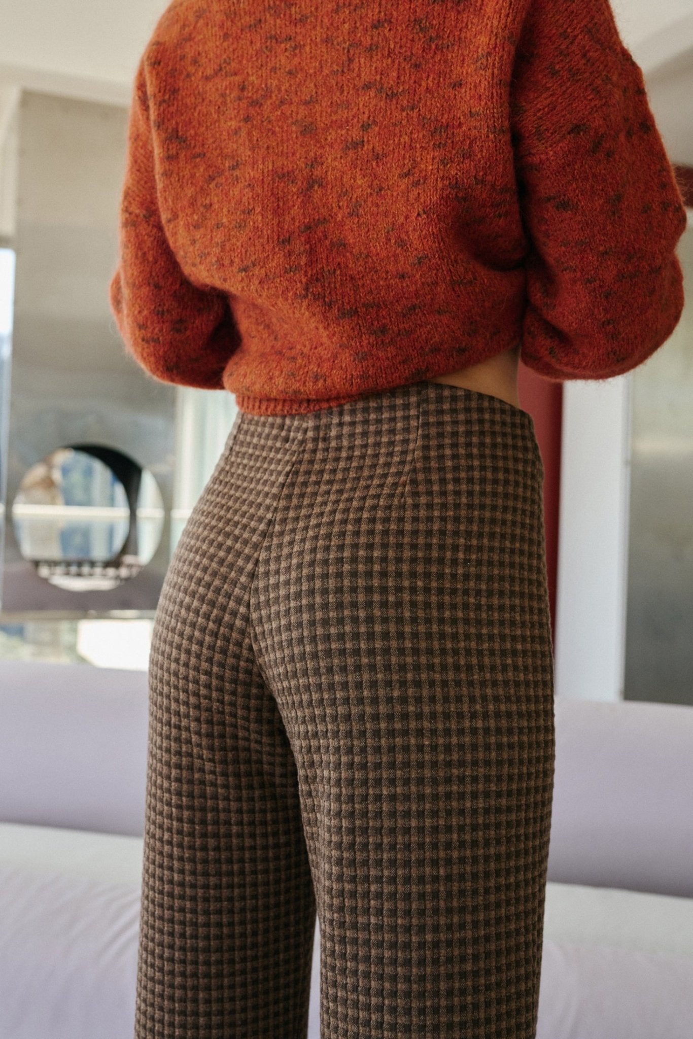 Shop Indi & Cold Double Jacquard Knitted Pants - Indi & Cold