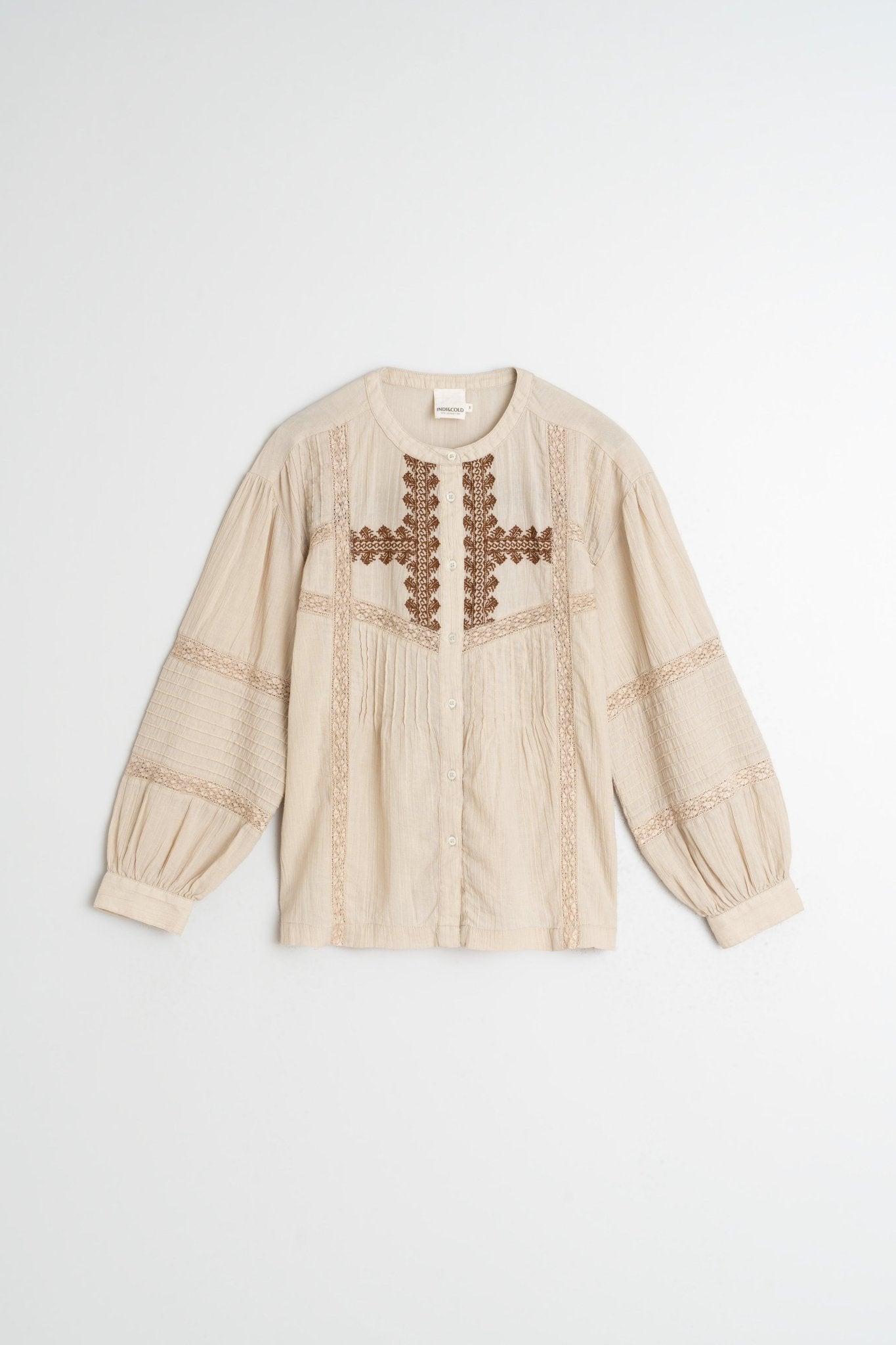 Shop Indi & Cold Ethnic Embroidered Shirt - Indi & Cold
