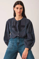 Indi & Cold Ethnic Embroidered Shirt