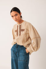 Indi & Cold Ethnic Embroidered Shirt