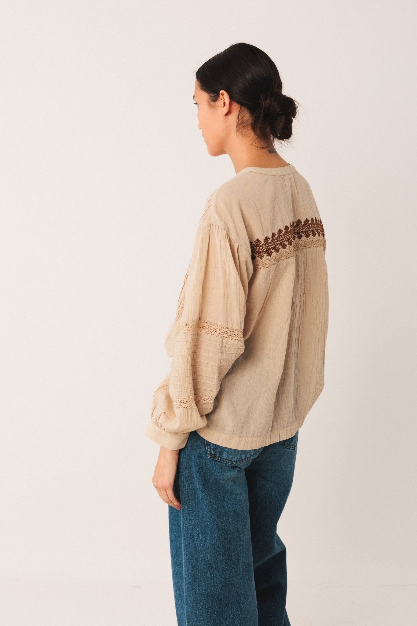 Shop Indi & Cold Ethnic Embroidered Shirt - Indi & Cold