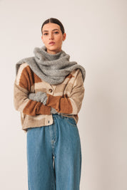 Shop Indi & Cold Intarsia Alpaca Cadigan Jacket - Indi & Cold