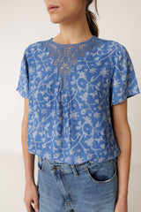 Indi & Cold Lace Blouse British Blue