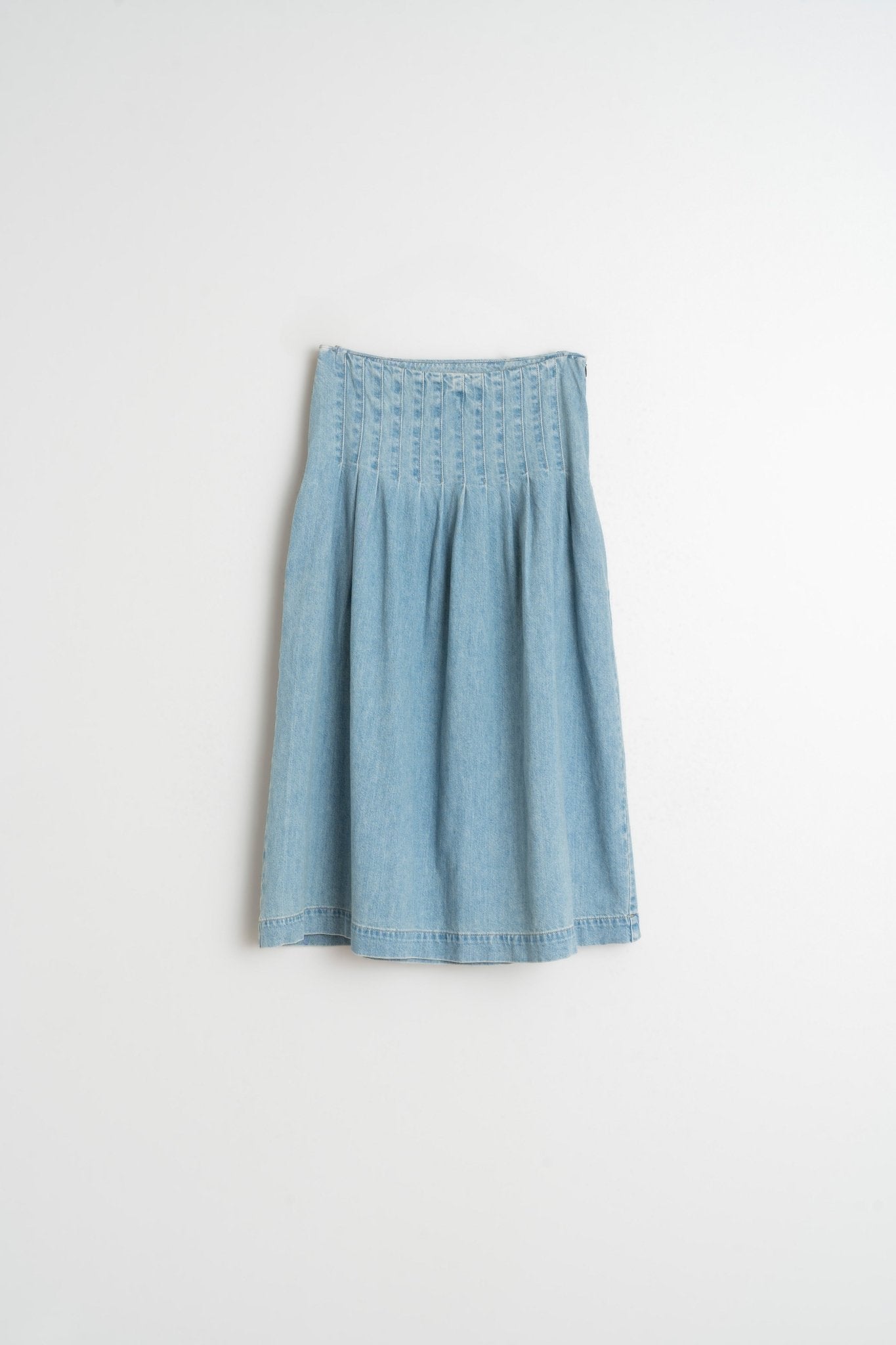 Shop Indi & Cold Pleated Denim Skirt - Indi & Cold