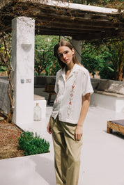 Shop Indi & Cold Pleated Pinstripe Trouser - Indi & Cold