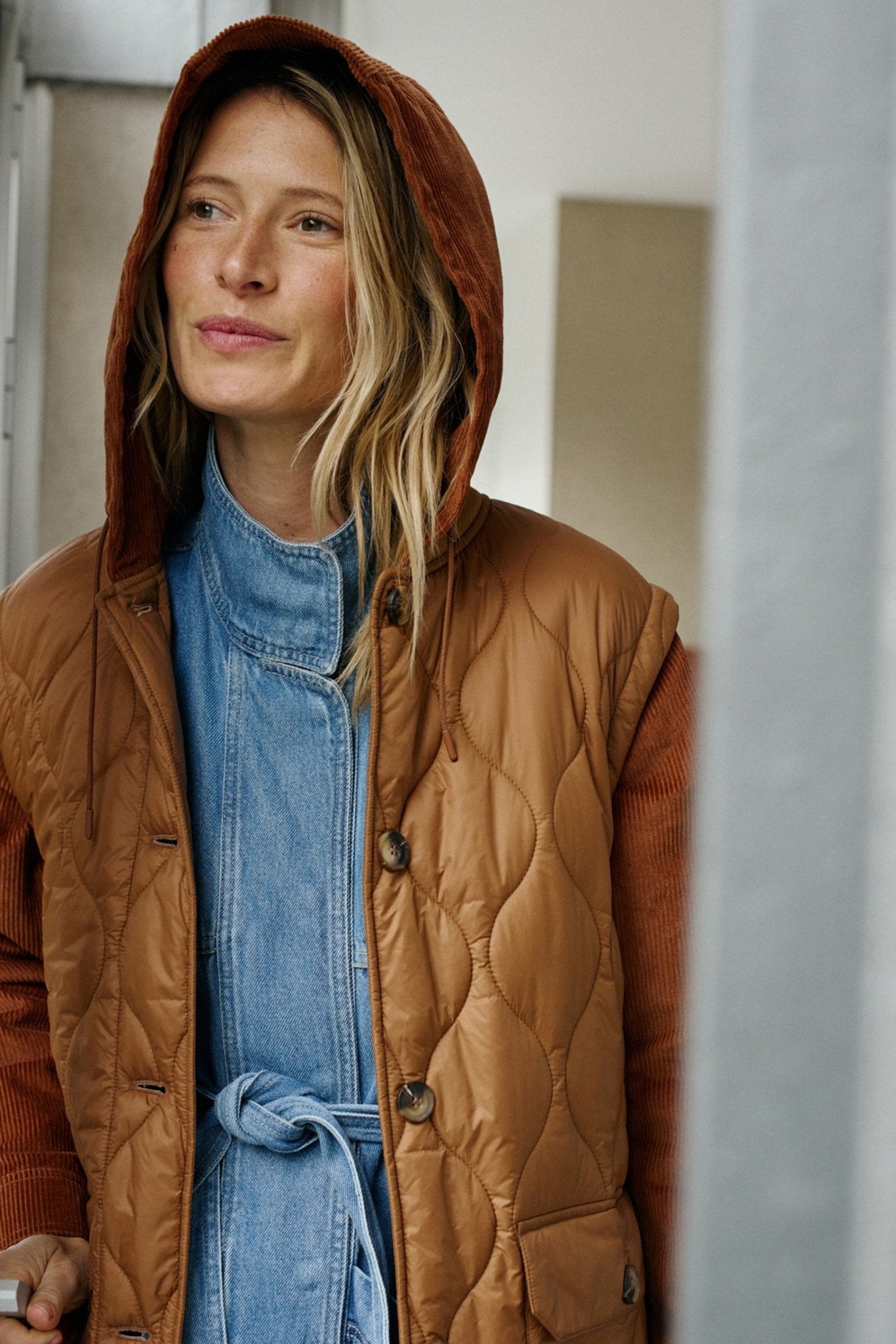 Shop Indi & Cold Retro Quilted Coat - Indi & Cold
