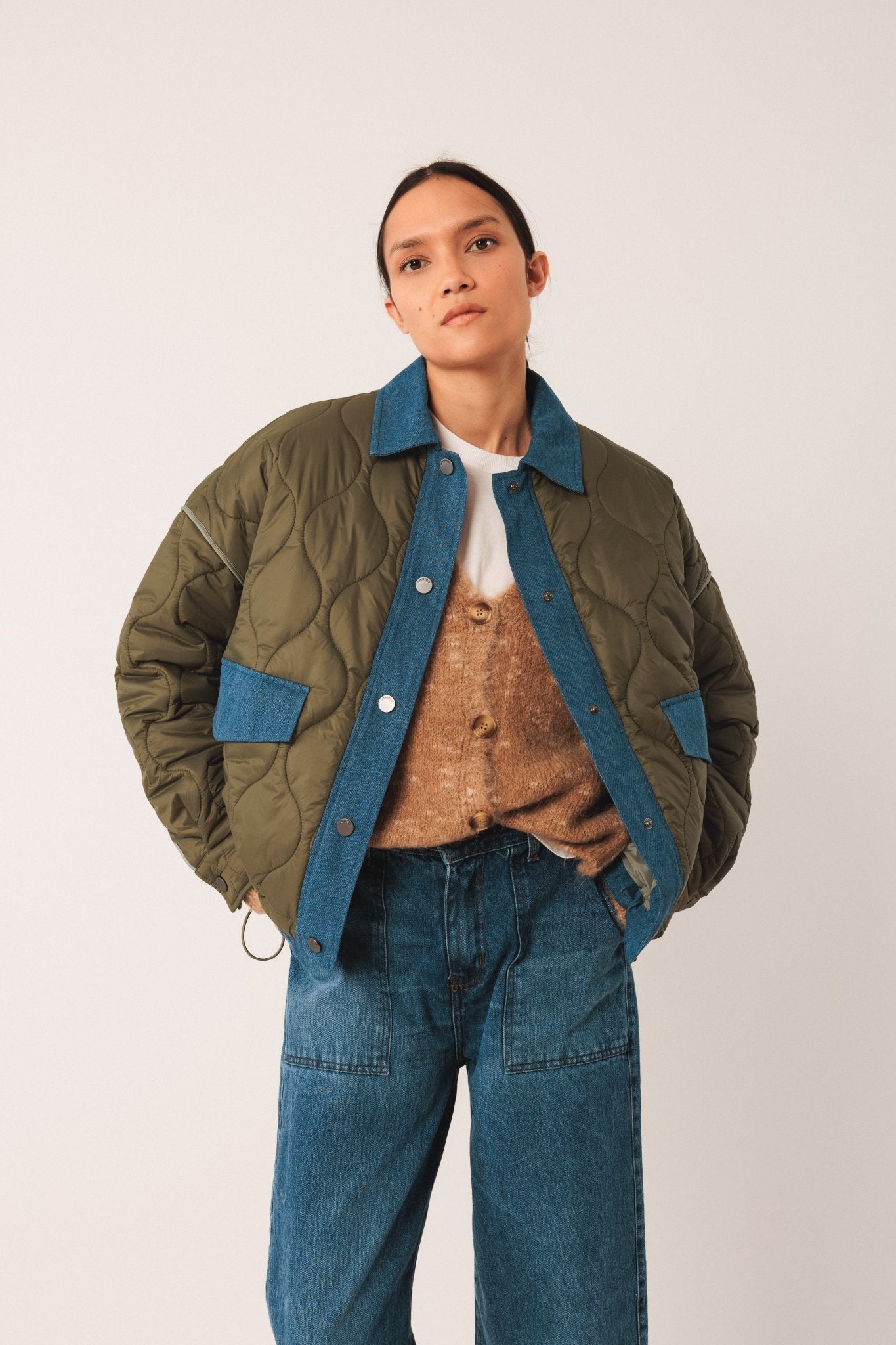 Shop Indi & Cold Retro Quilted Jacket - Indi & Cold