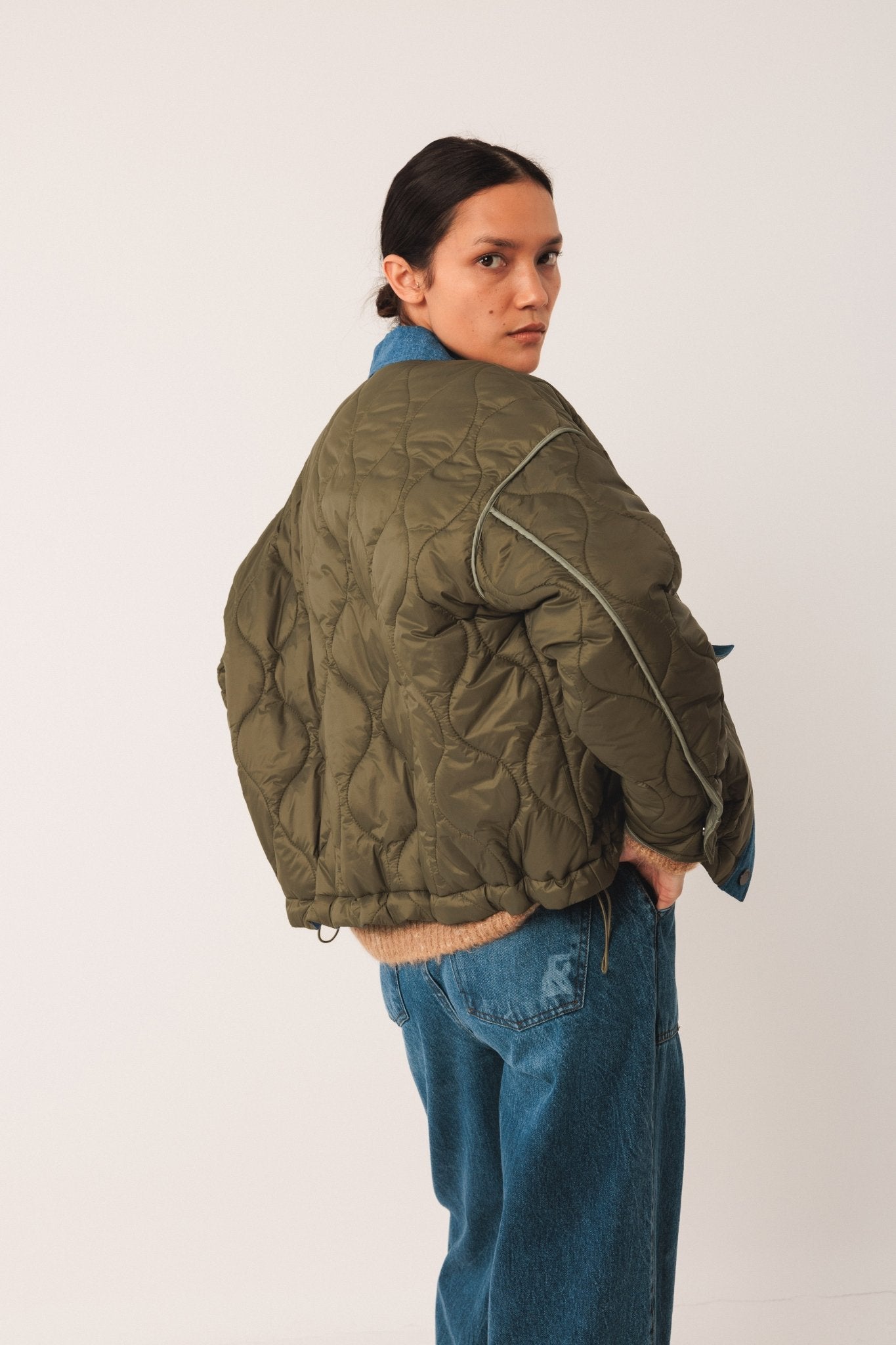 Shop Indi & Cold Retro Quilted Jacket - Indi & Cold