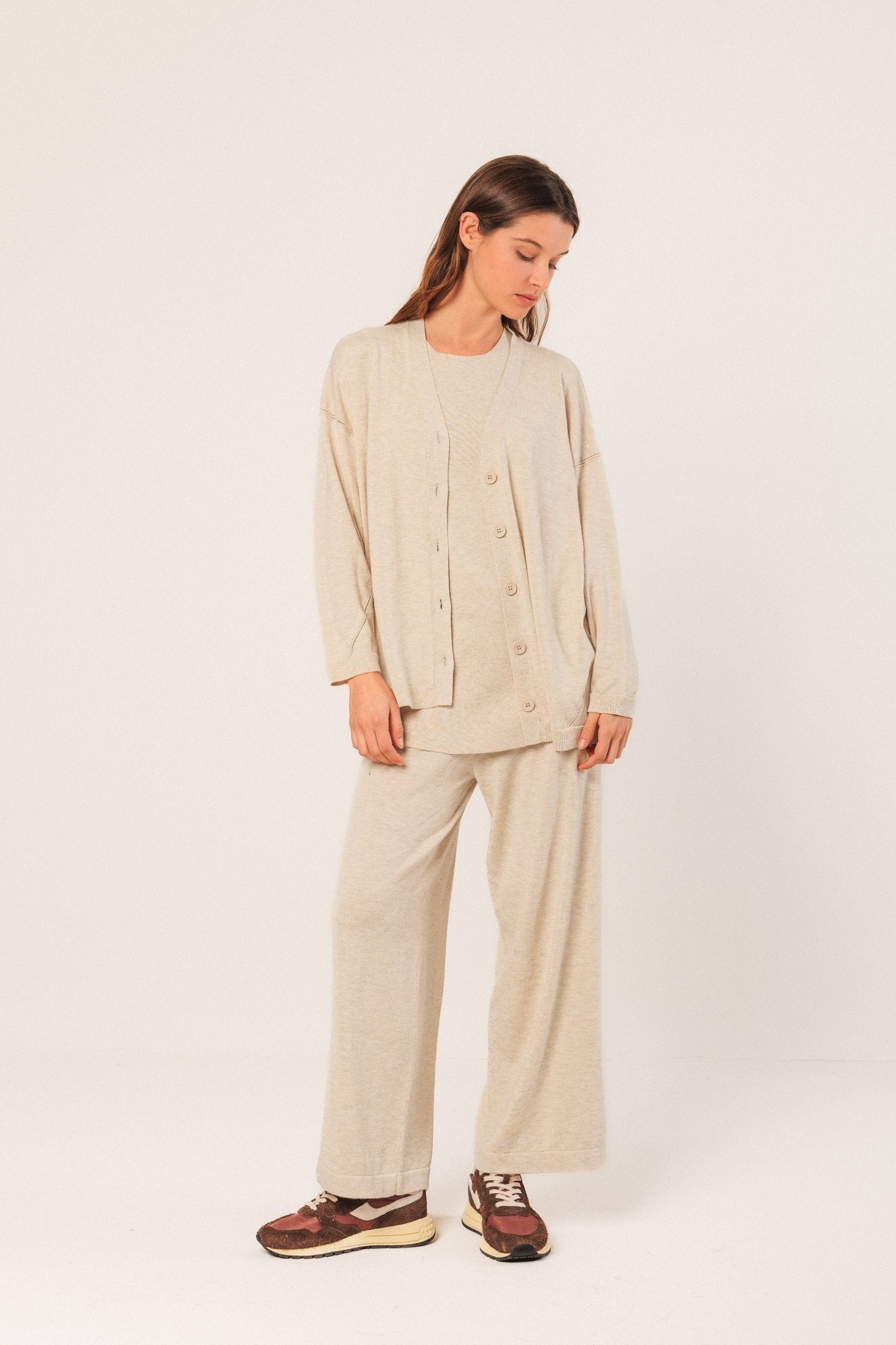 Shop Indi & Cold Seawool V - Neck Slouch Cardigan - Indi & Cold