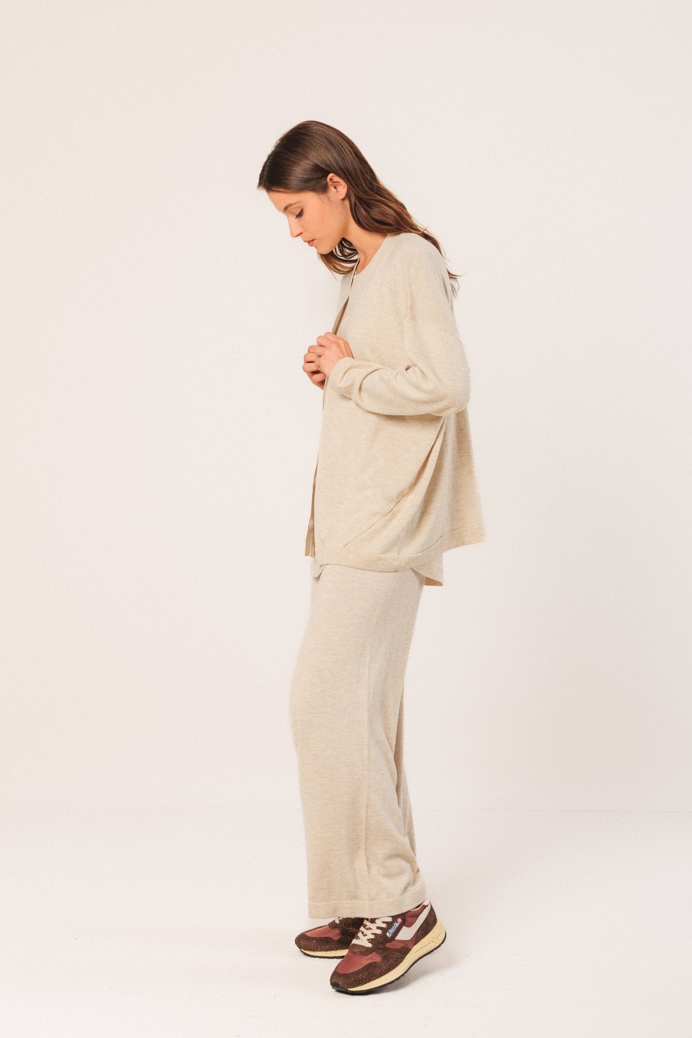 Shop Indi & Cold Seawool V - Neck Slouch Cardigan - Indi & Cold