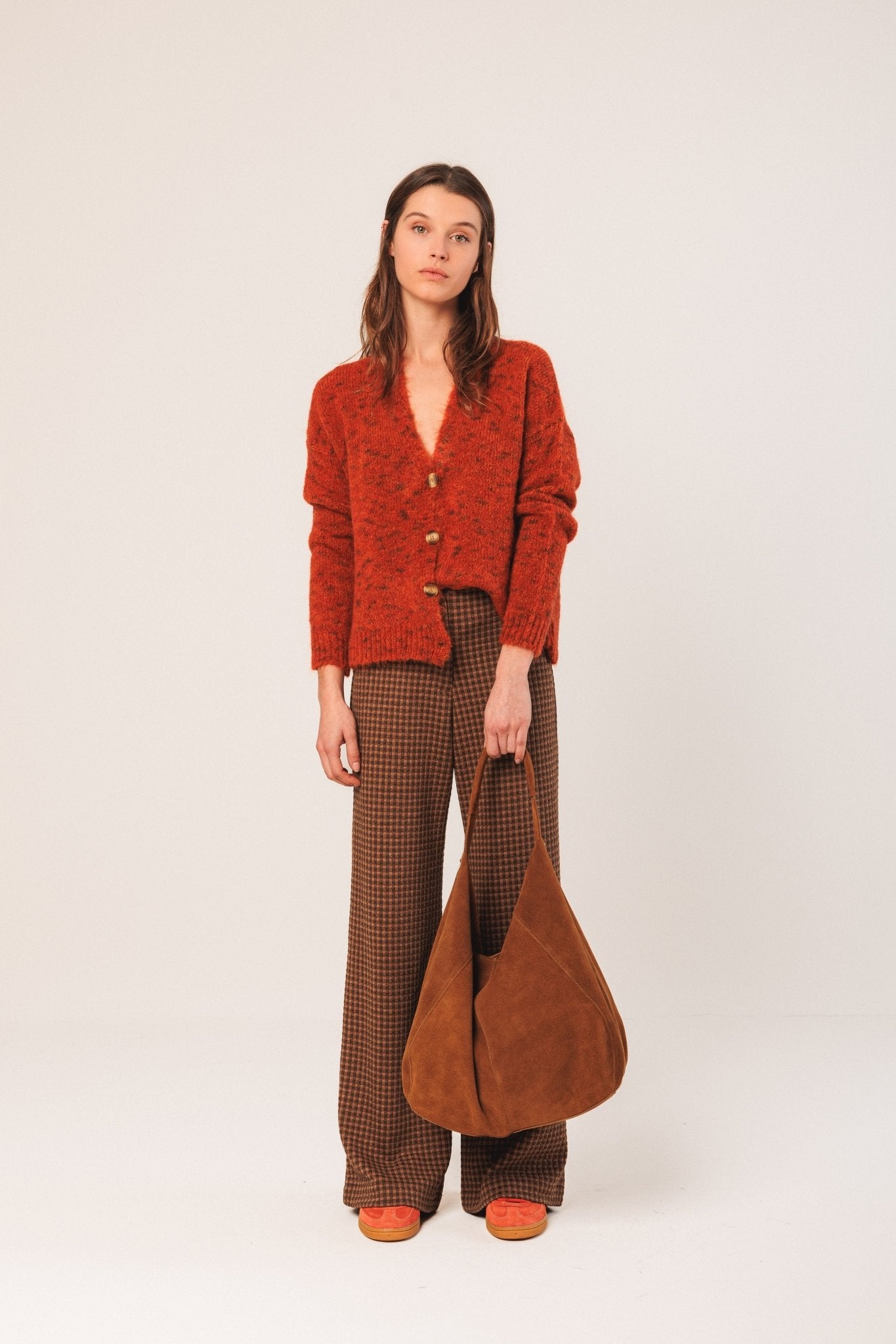 Shop Indi & Cold Suede Leather Tote Bag - Indi & Cold