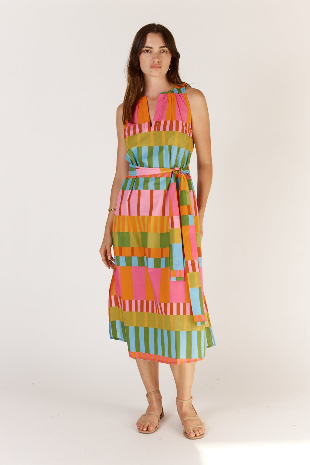 Shop Itami Cannes S/Less Multi Sundress - Itami