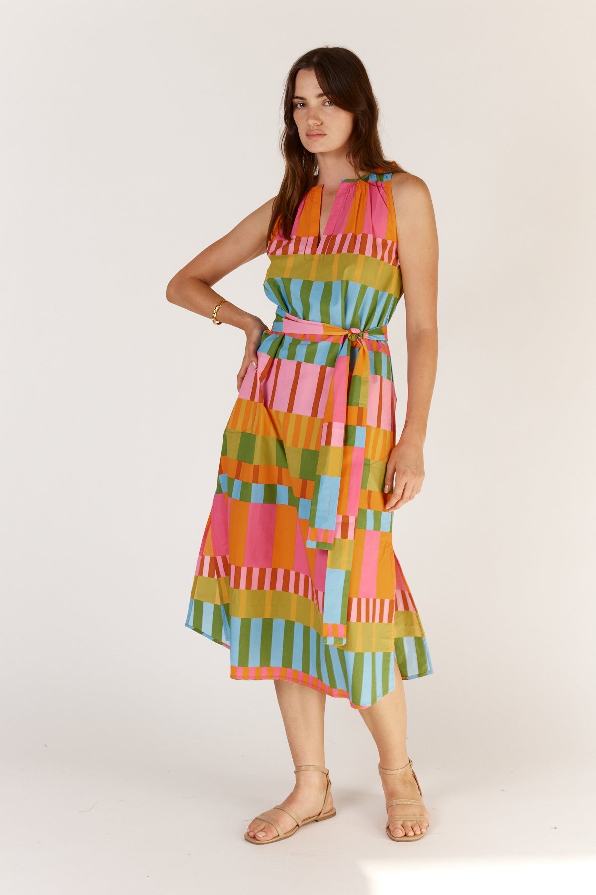 Shop Itami Cannes S/Less Multi Sundress - Itami
