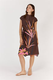 Shop Itami Cavalier Capped Sleeve Dress - Itami