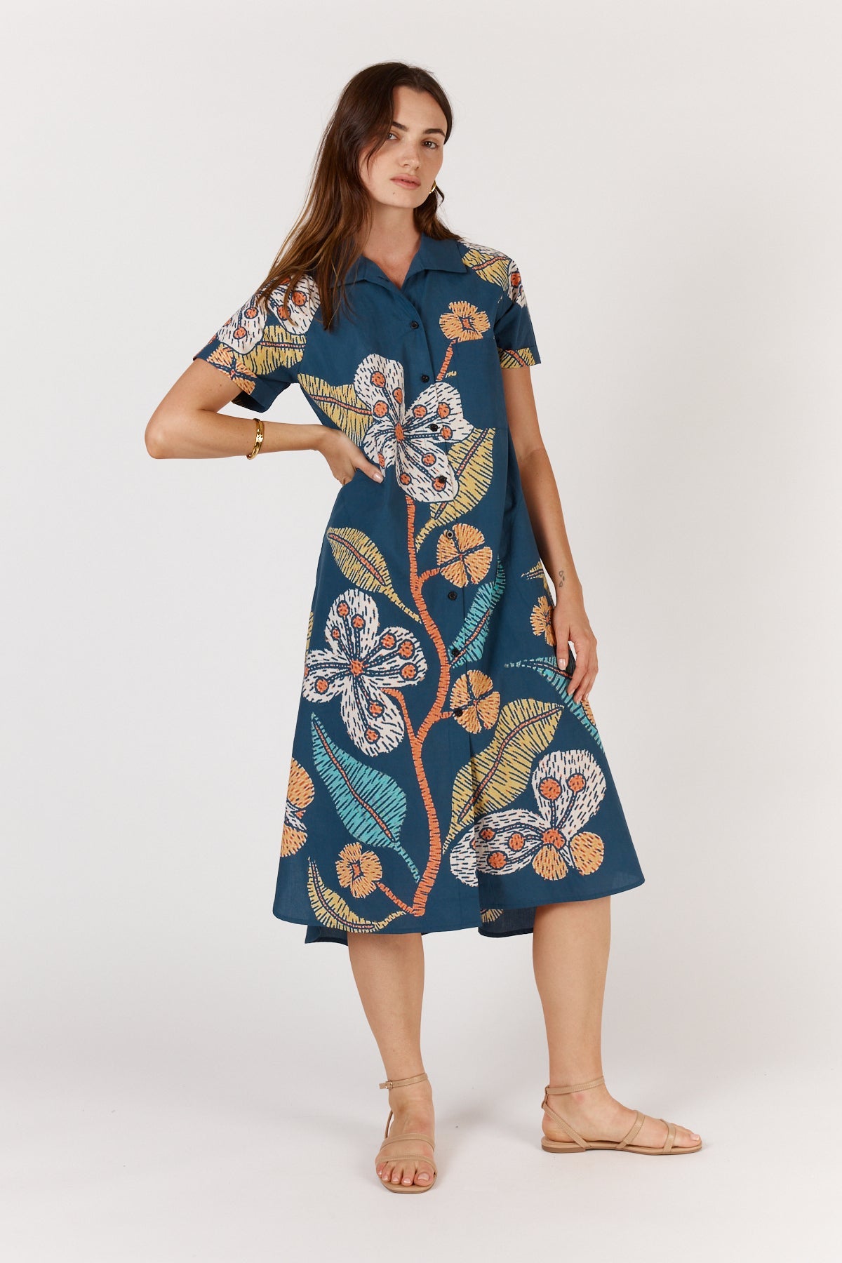 Shop Itami Dernier Button Shirt Dress - Itami