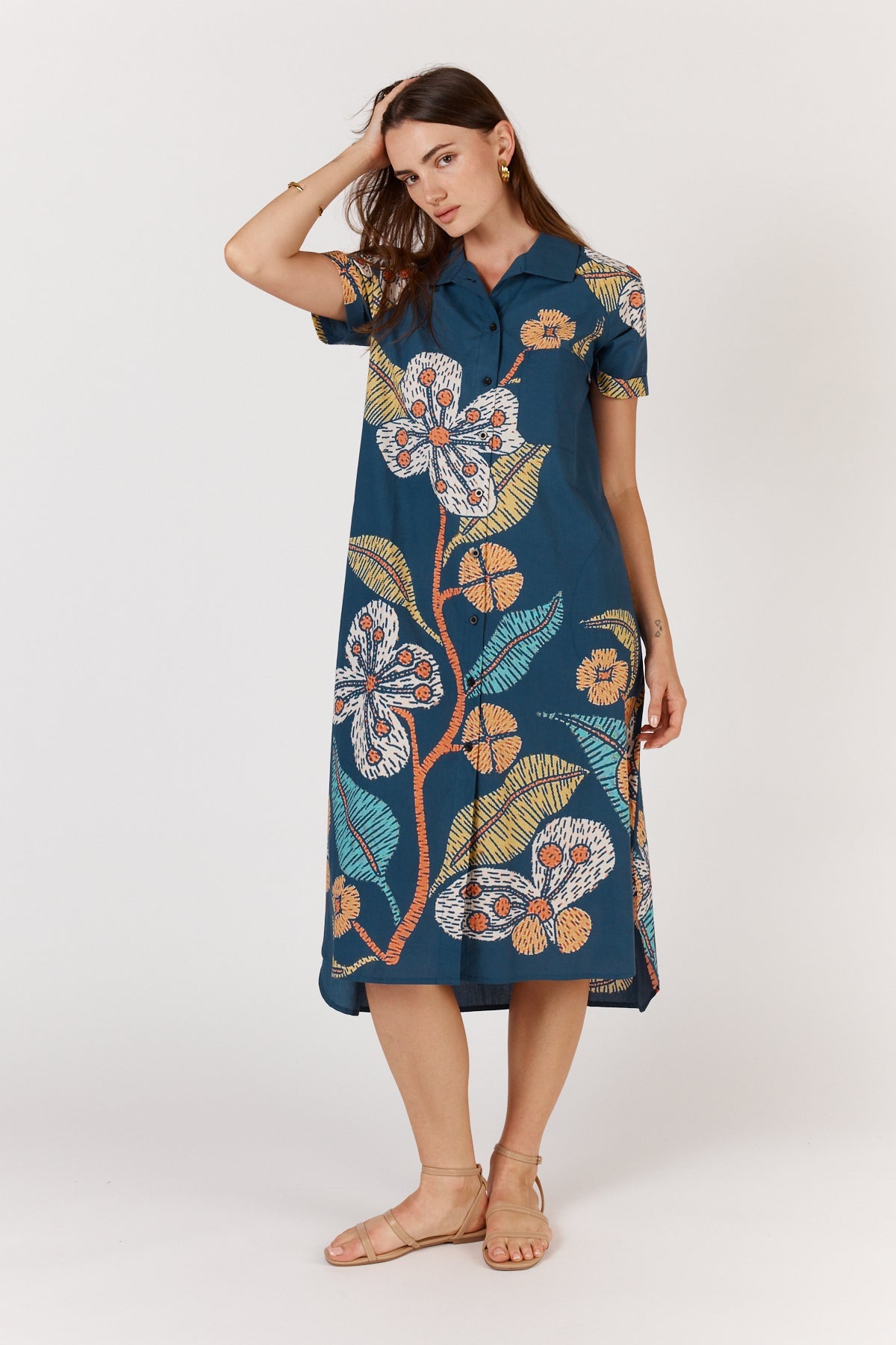 Shop Itami Dernier Button Shirt Dress - Itami