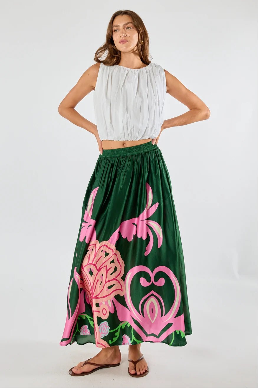 Shop Itami Fontes Skirt Olive - Itami