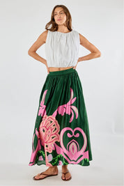 Shop Itami Fontes Skirt Olive - Itami