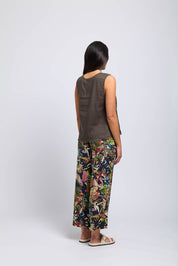 Shop It's Only Natural Linen Pant | Jungle Fever Print - Foil