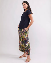 Shop It's Only Natural Linen Pant | Jungle Fever Print - Foil