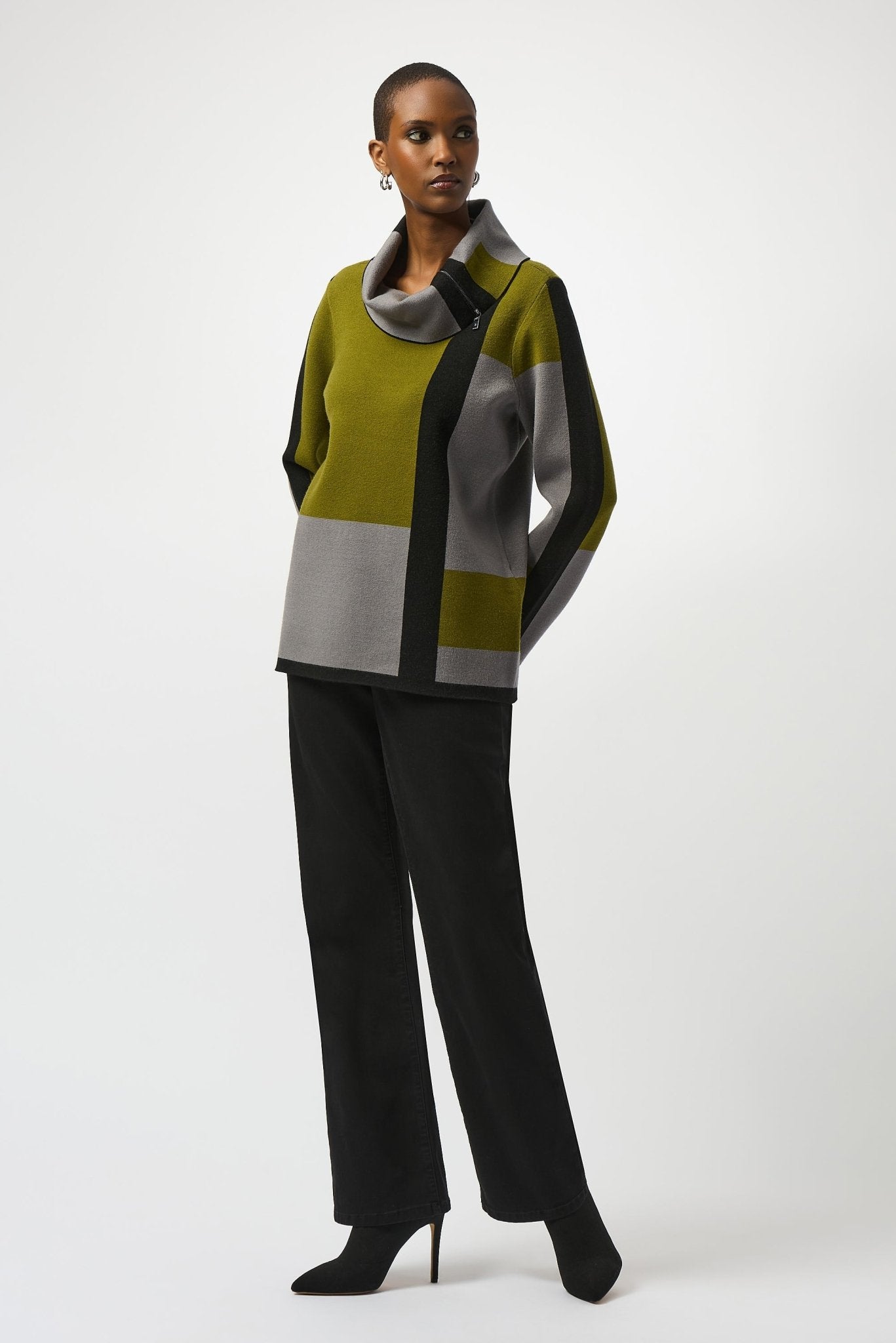 Shop Jacquard Sweater Colour Block Pullover - Joseph Ribkoff