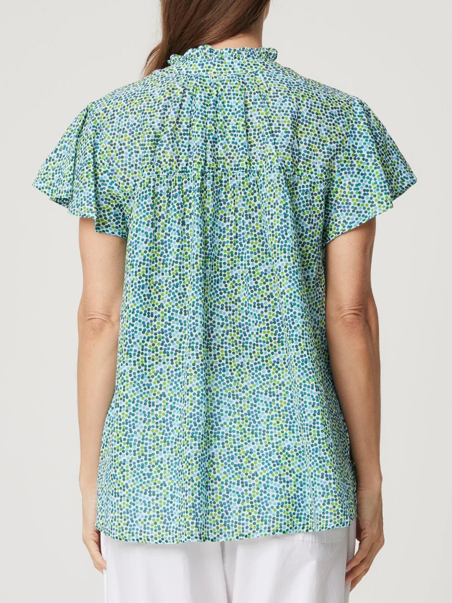 Shop Jess Cotton Top | Green Sport Print - Cake