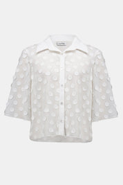 Shop Joseph Ribkoff 3D Dot Jacquard Boxy Blouse - Joseph Ribkoff