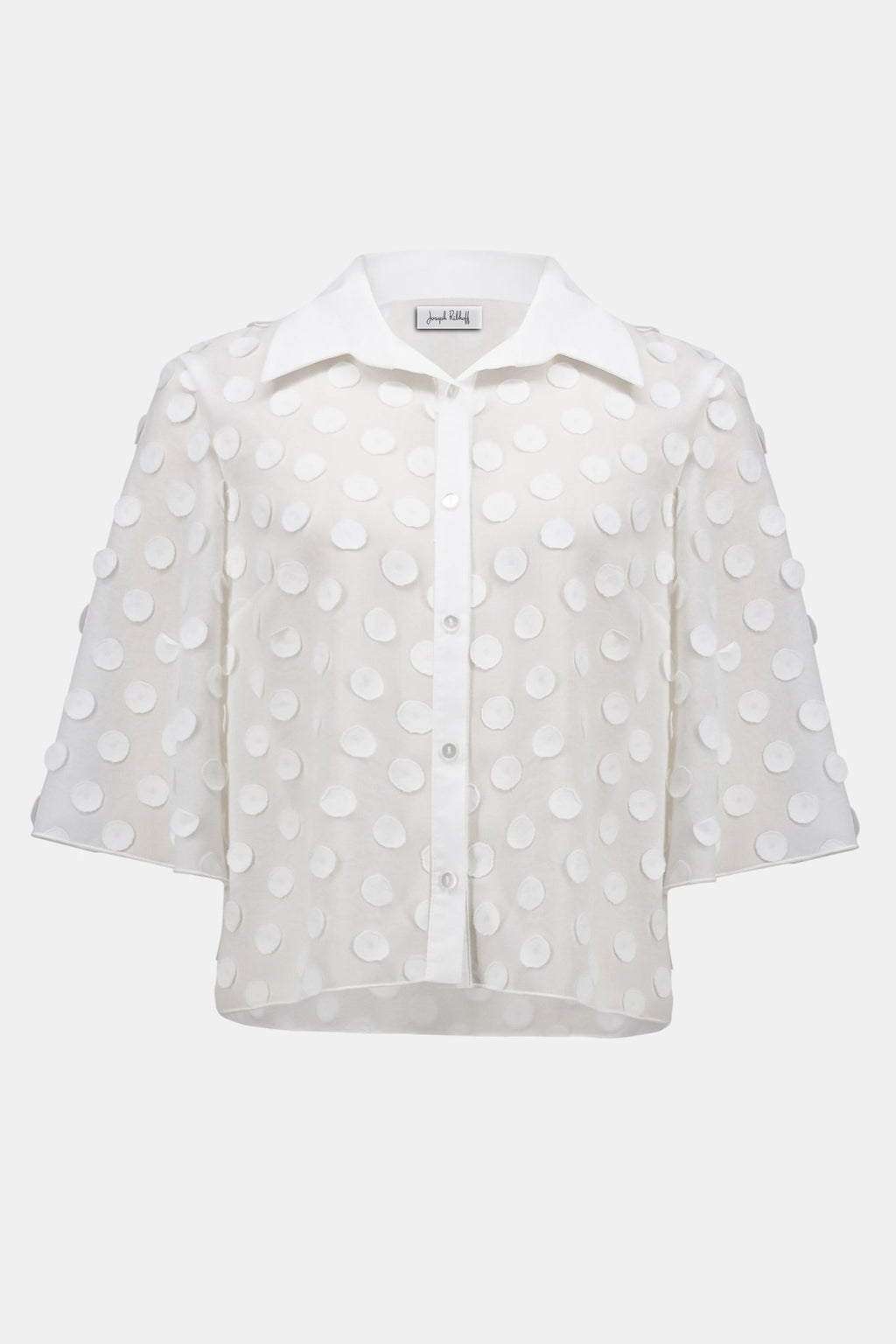 Shop Joseph Ribkoff 3D Dot Jacquard Boxy Blouse - Joseph Ribkoff