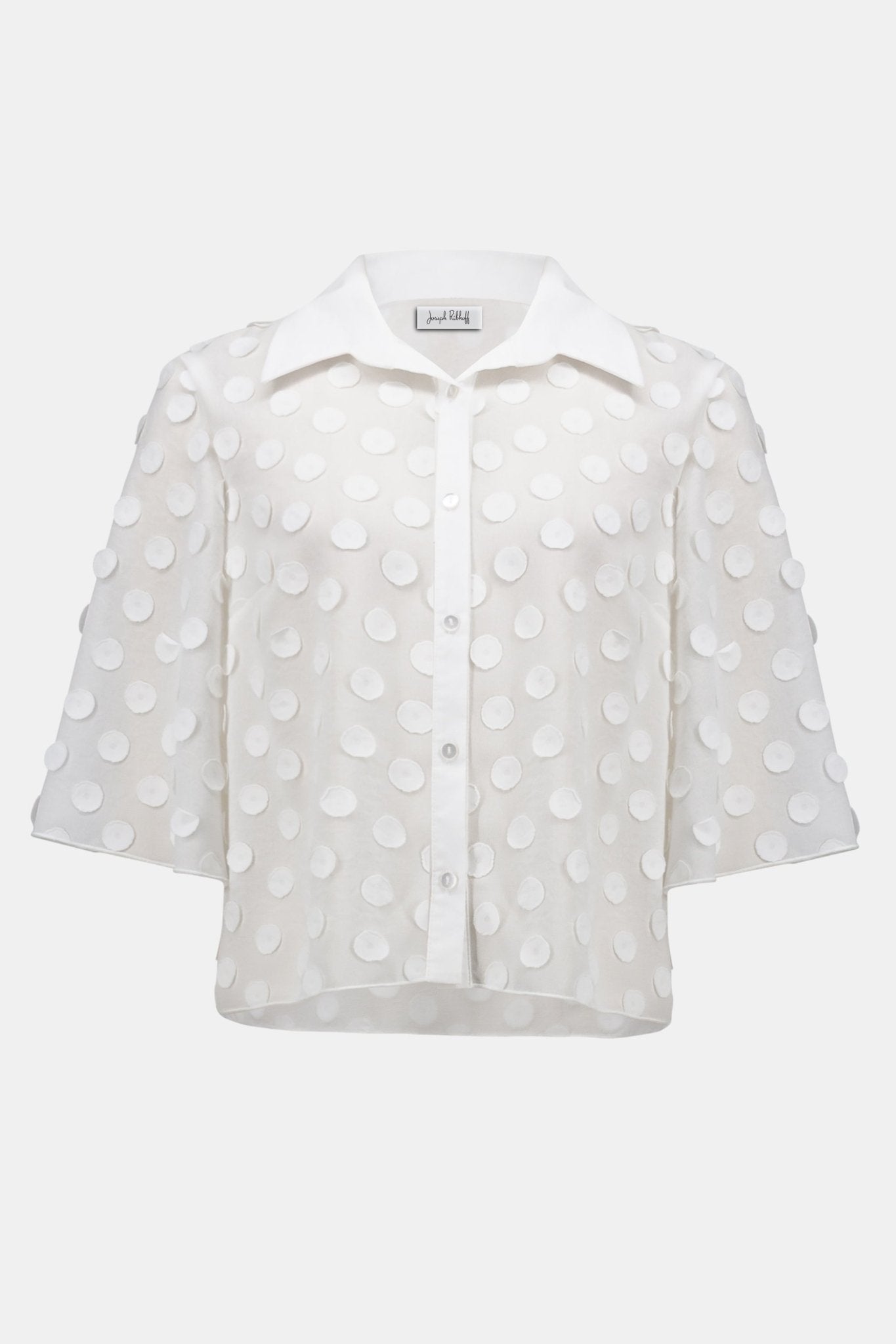 Shop Joseph Ribkoff 3D Dot Jacquard Boxy Blouse - Joseph Ribkoff