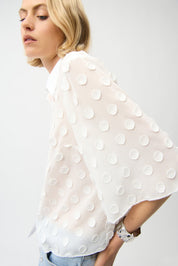 Shop Joseph Ribkoff 3D Dot Jacquard Boxy Blouse - Joseph Ribkoff