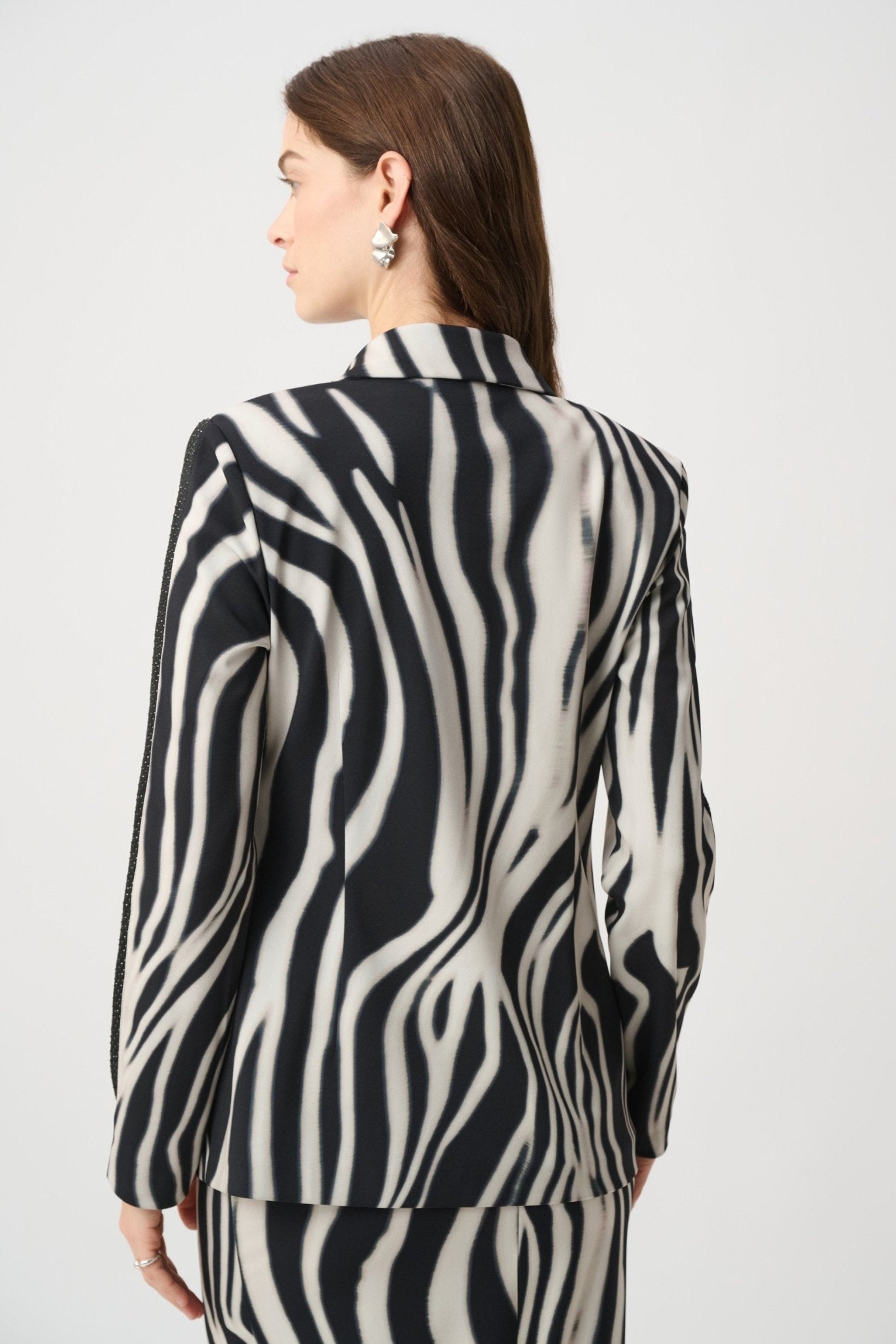 Shop Joseph Ribkoff Animal Print Blazer With Rhinestone - Joseph Ribkoff