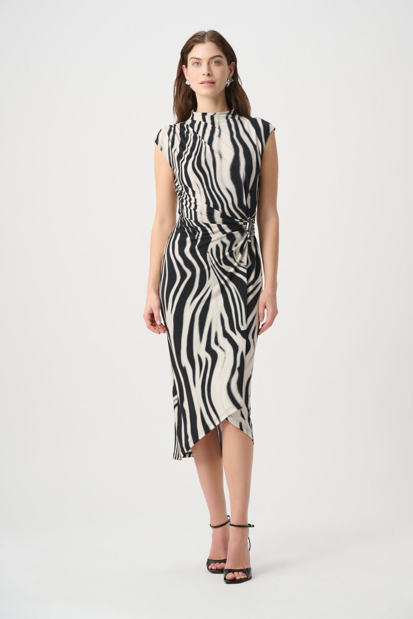 Shop Joseph Ribkoff Animal Print Wrap Dress - Joseph Ribkoff