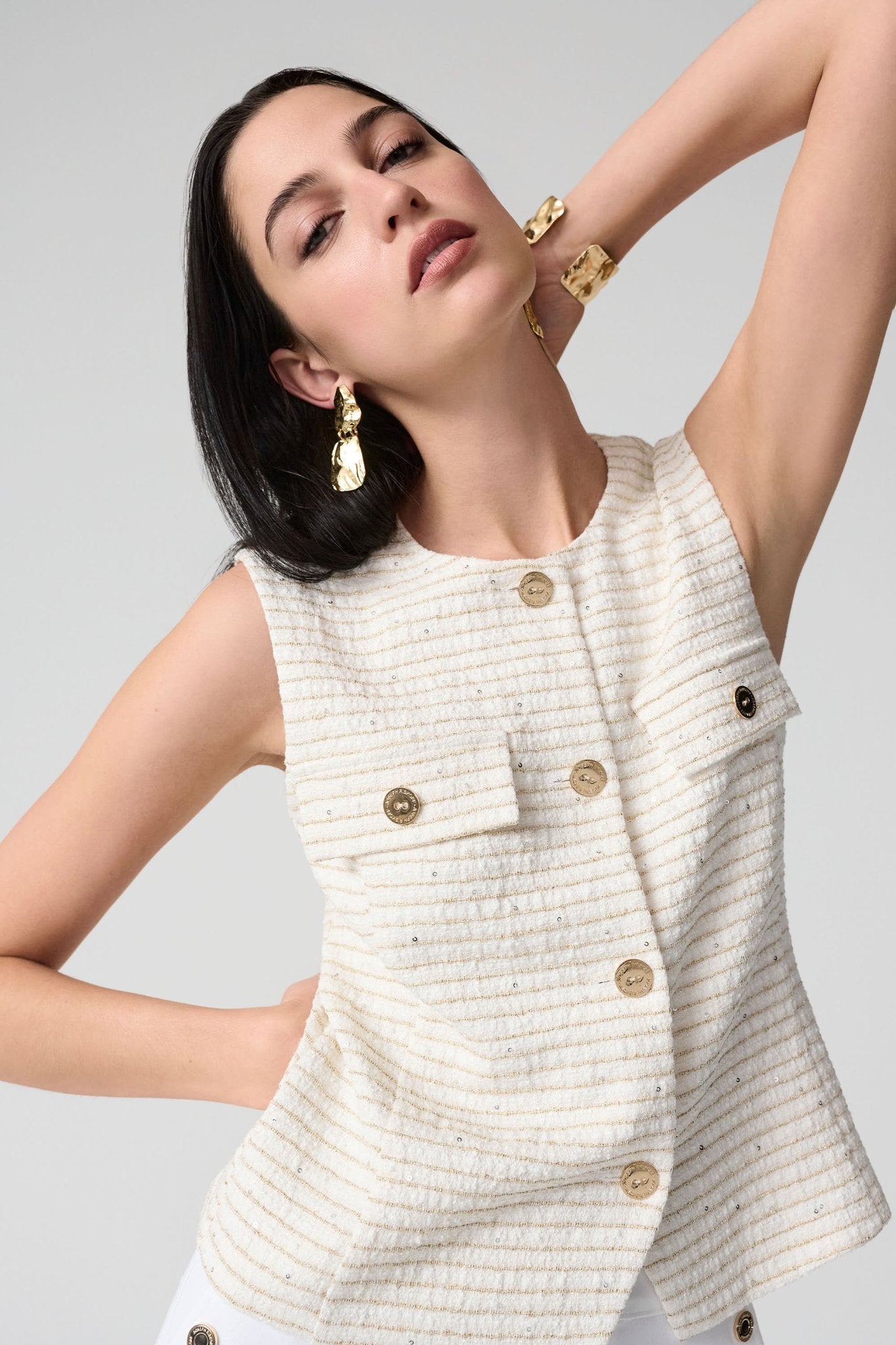 Shop Joseph Ribkoff Boucle Fitted Vest - Joseph Ribkoff