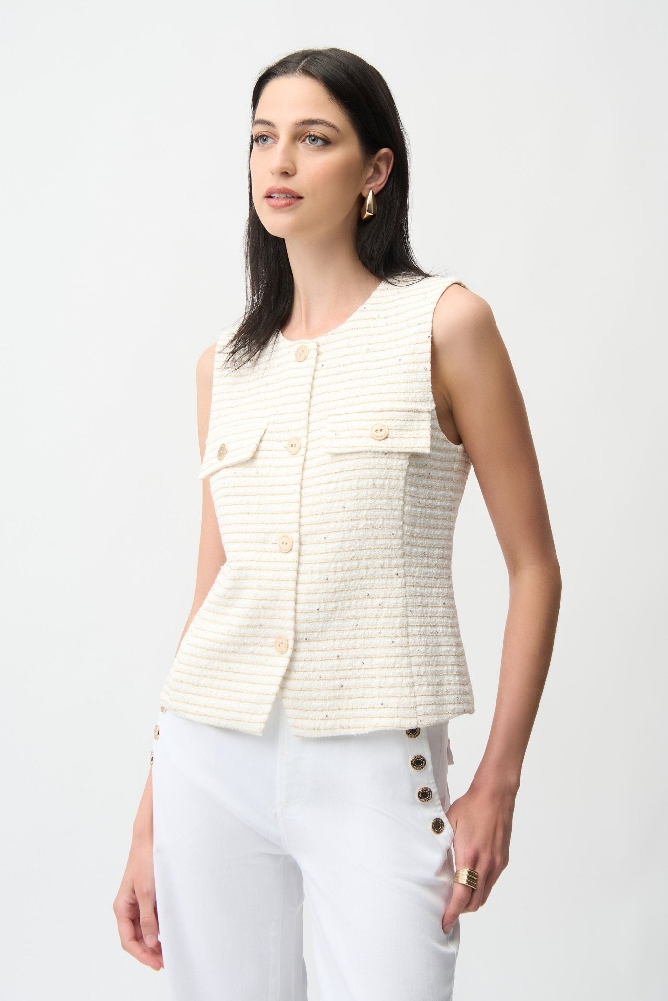 Shop Joseph Ribkoff Boucle Fitted Vest - Joseph Ribkoff