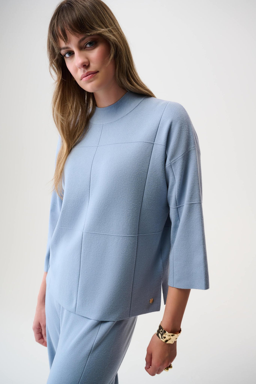 Shop Joseph Ribkoff Brushed Viscose Straight Sweater with Mock Neck 261981 - Joseph Ribkoff