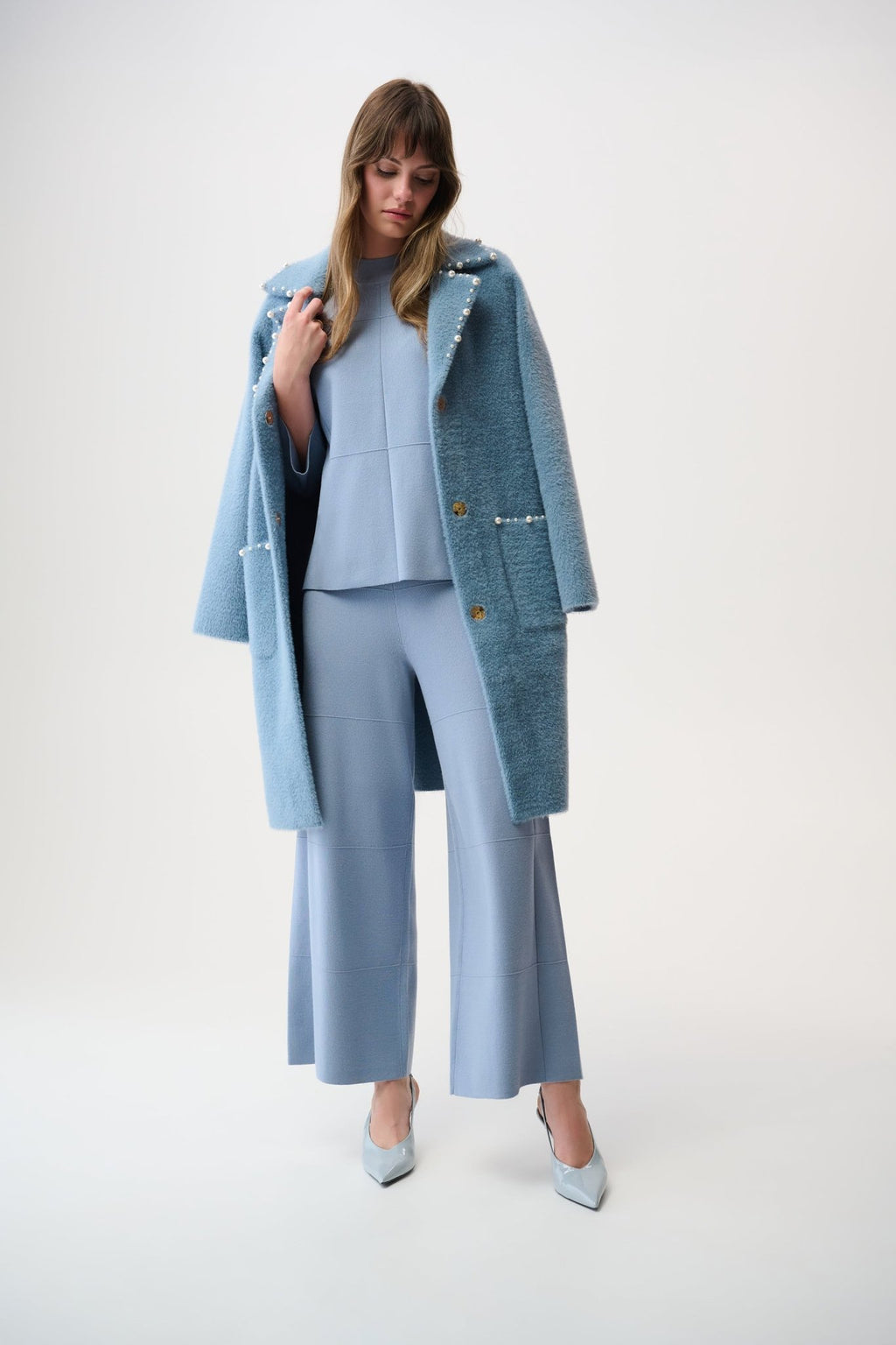 Shop Joseph Ribkoff Brushed Viscose Straight Sweater with Mock Neck 261981 - Joseph Ribkoff