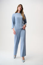 Shop Joseph Ribkoff Brushed Viscose Straight Sweater with Mock Neck 261981 - Joseph Ribkoff