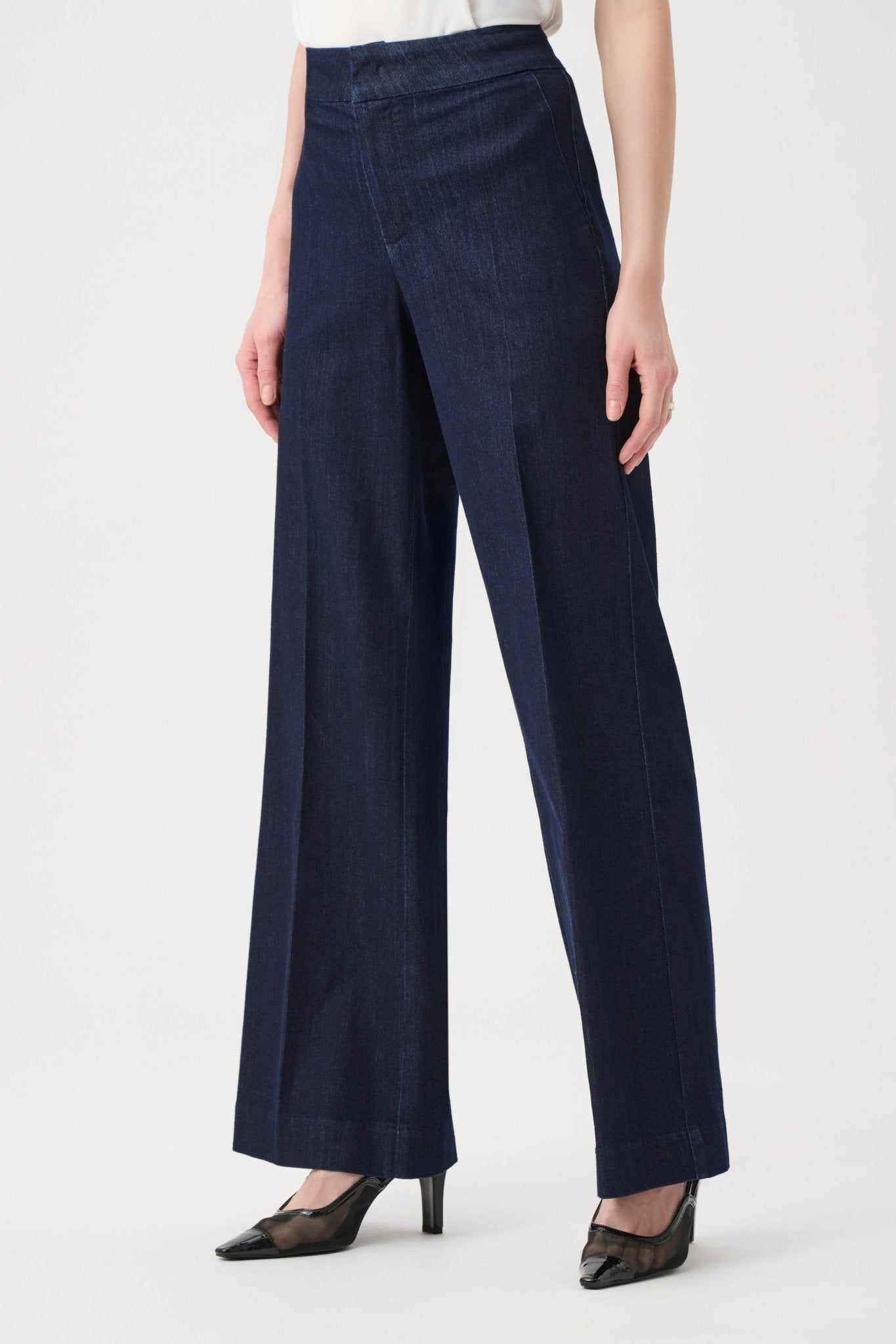 Shop Joseph Ribkoff Chloe | Stretch Denim High - Rise Wide Leg Jeans - Joseph Ribkoff