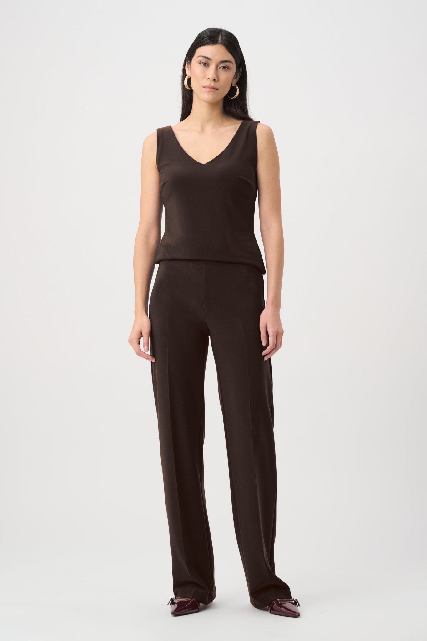 Shop Joseph Ribkoff Classic Wide Leg Pant | Mocha - Joseph Ribkoff