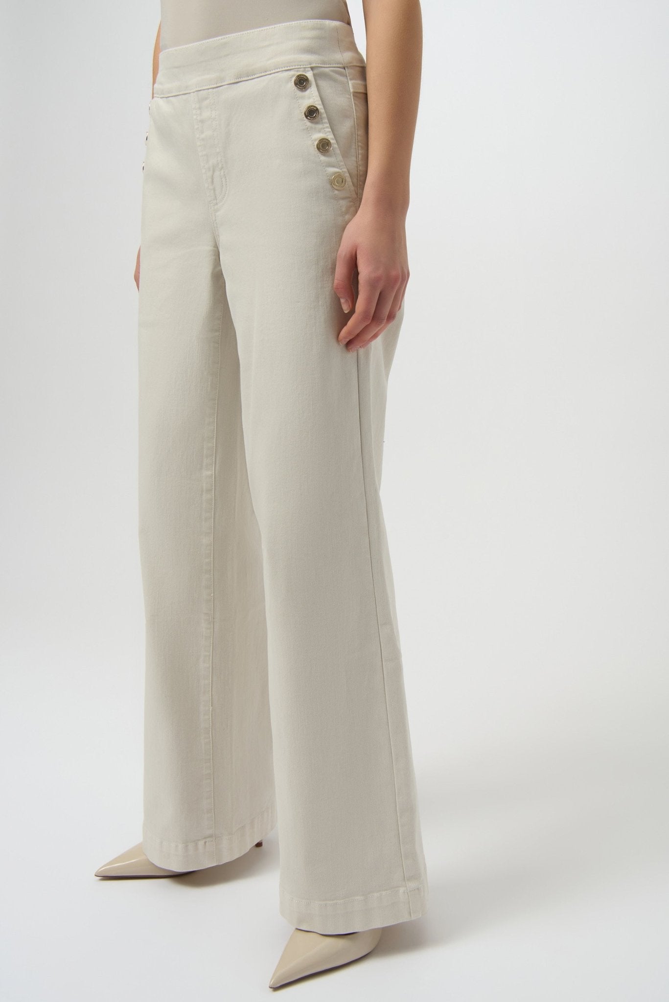 Shop Joseph Ribkoff Classic Wide Leg Pull - On Jeans - Joseph Ribkoff
