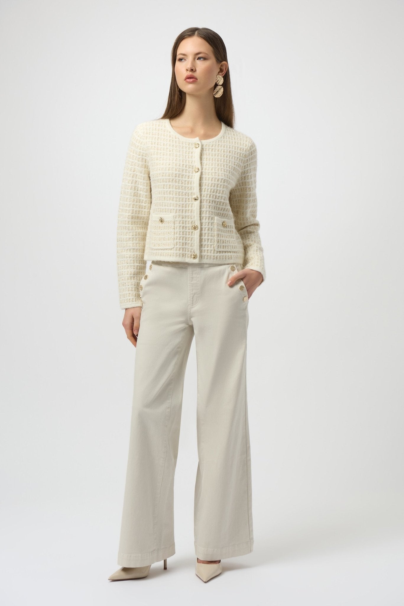 Shop Joseph Ribkoff Classic Wide Leg Pull - On Jeans - Joseph Ribkoff